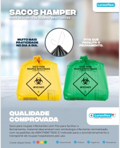 SACO HAMPER AMARELO 120 litros C/50UN