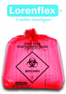 SACO HAMPER VERMELHO 120 LITROS C/ 50UN