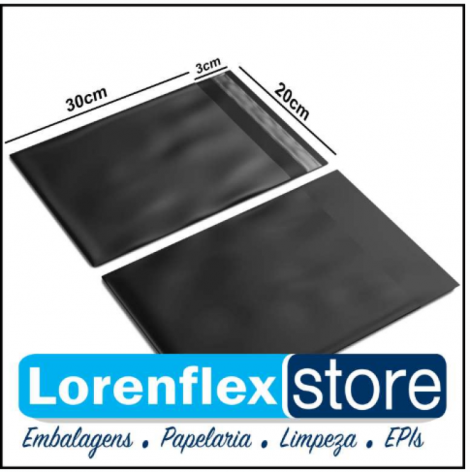 ENVELOPE DE SEGURANCA ECO 200X300 PRETO C/ 25N