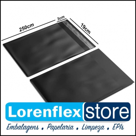 ENVELOPE DE SEGURANCA ECO 190X250 PRETO C/ 25UN
