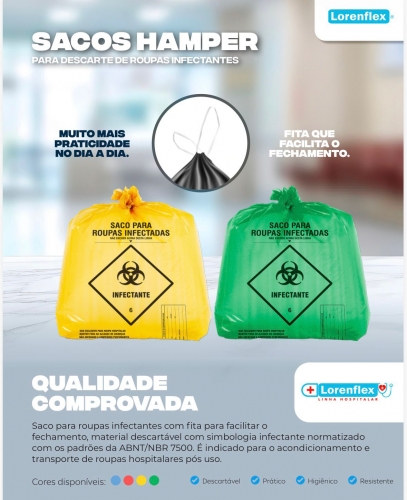 SACO HAMPER AMARELO 120 litros C/50UN