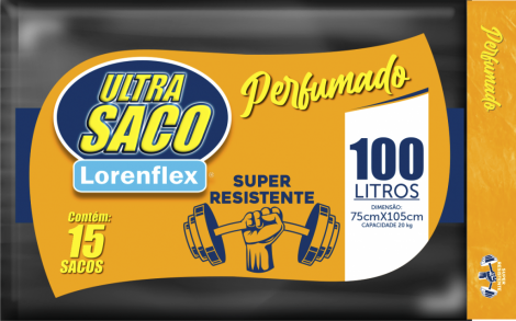ULTRA SACO SUPER RESISTENTE 100L C/ 15UN